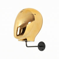 Wall-Mounted Mannequin Head Holder Reflective Wall Mounted Hairpiece Stand Metal