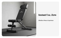 Heavy Duty Construction Adjustable Weight Bench Non-Slip Feet Fitness Equipment High-Density Foam Padding Exercise Chair Ergonomic Design for Men, Home Gym