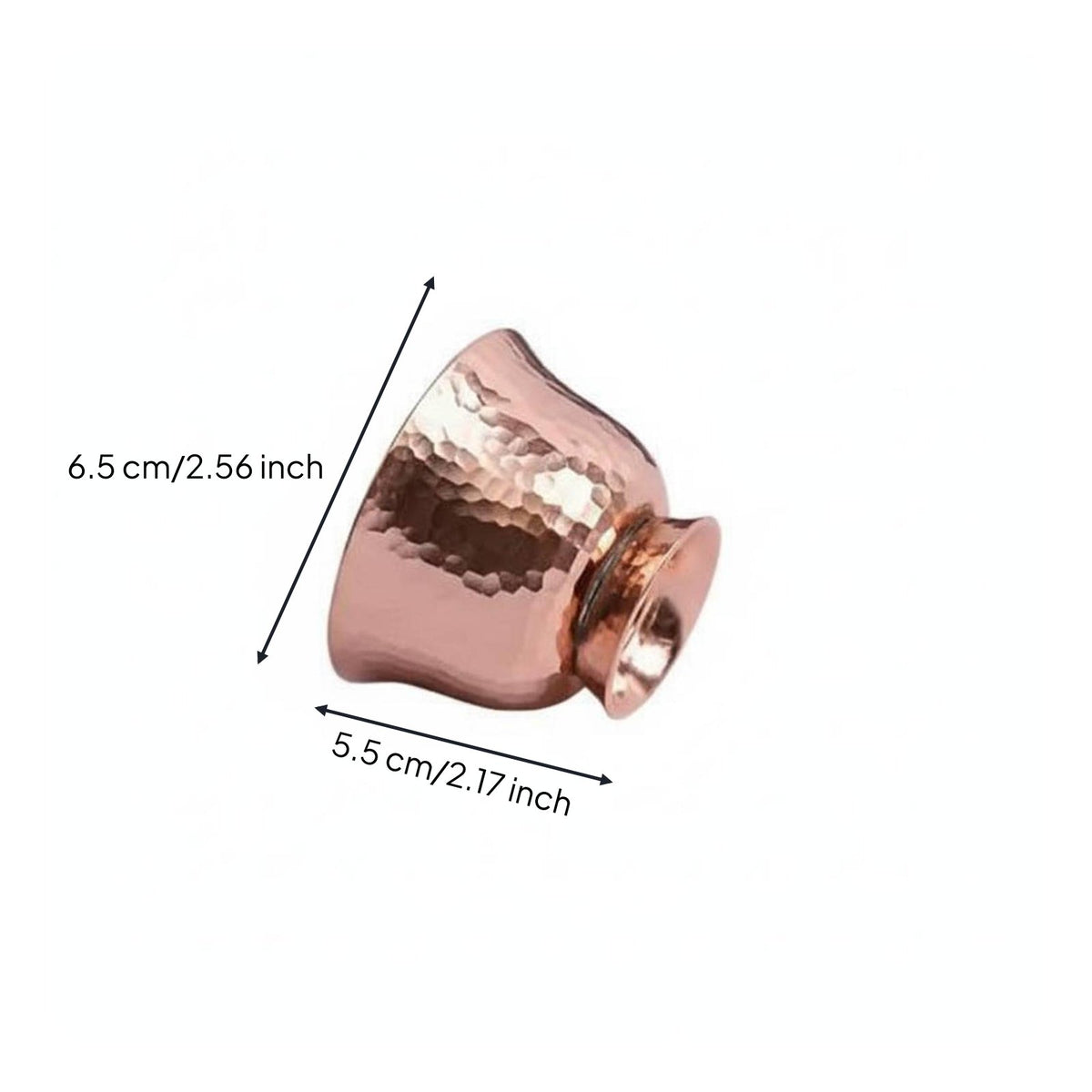 Pure Copper Cup Thickened Wall Pure Copper Tea Cup Reusable for Home Bar