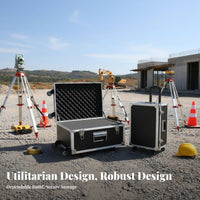 Wheeled Flight Case Removable Dividers Rolling Utility Chest for DIY Enthusiasts