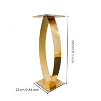 Flower Stand Gold-Colored Flower Stand with Square Base Floral Riser Decorative Display Plinth Tall for Wedding Planners