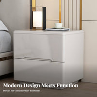 2-Drawer Bedside Table Modern Design Nightstand Stable long-lasting for Students
