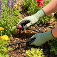 Automatic Drip Irrigation System Kit, Micro Garden Watering for Allotment Equipment, PVC Hose & Drippers for Potted Plants, Vegetable Patch