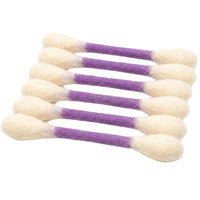 6 Pieces Cat Toy Swab Oversized Cotton Swab Cat Toy Pet Plaything Fuzzy Wood Shaft for Cats