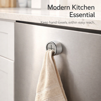 Kitchen Decor Storage Hook for Modern Homes, Heavy Duty Sticky Hanging for Renter Friendly Use, Traceless Single Cloth Holder for Dorm Room