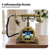 Stylish Video Guest Book Phone | Ornate Decorative Construction, Glossy Metal-Look Finish, Video Message Phone, for Weddings
