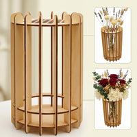 Vase Stand with Holes Wooden Flower Vase Stand Slatted for Home Decor, Florists