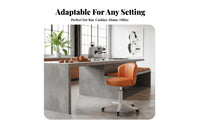 Wheeled Low-Back Vanity Chair Easy Assembly Low-Back Rolling Chair Compact Size