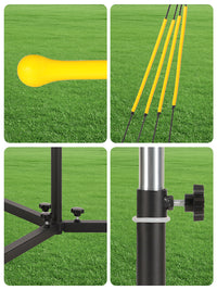 Customizable Baseball Batting Tee Stand for Practice, Portable Indoor Outdoor