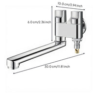 Washing Machine Faucet, 1-in-2-exit Rotating Water Tap, Balcony Mop Sink Adapter, Quick-Open Extension Connector