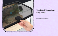Lockable glass terrarium for geckos