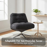 Upholstered Rotating Armchair Nordic and Design Rotating Barrel Armchair Designer Look Ergonomic Design for Adults, Bedroom