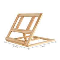 Foldable Wooden Easel Desktop Adjustable Drawing Board Angled for Sketching