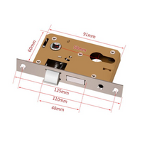 Universal door lock frame, quiet latch, interior privacy lock, adjustable for wooden room doors, easy installation, home security