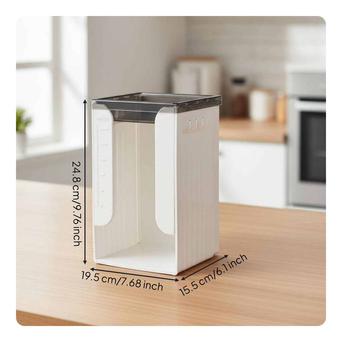 Instant Pasta Storage Box With Lid Foldable Pantry Bin Space Saving for Cabinet