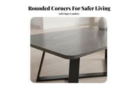Rectangular Table with Geometric Legs Modern Design Household Furniture Easy to Clean Sturdy Construction for Interior Designers