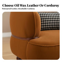 Highrear Single Sofa Retro Artistic Design Upholstered Upholstered Armchair with Side Guards Armchair Designer-Inspired Non-Slip