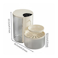 Clean Water Separator Dispenser Two Reservoir Design Wireless Feline Dispenser