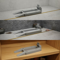 Industrial-Style Car Lift Diorama Model Low-Profile Car Lift Model Functional Display Ramp Realistic for Hobbyists