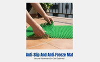 Display Cabinet Anti-Freeze Pad, Artificial Grass Mat, Non-Slip Rug, Splicable Green Mat for Refrigerator, Balcony