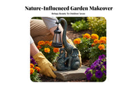 Mother and Calf Animal Outdoor Light Waterproof Solar Elephant Statue Weather Resistant Outdoor Decoration for Gardeners, Patio, Yard, Pathway