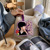 Felt Fabric Keychain with High-Definition Heat Transfer Print for Fan Support