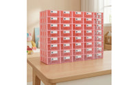 Plastic Desktop Storage Cabinet with 40 Drawers Transparent Parts Cabinet with Clear Drawers Compact Desktop Drawer Organizer Sturdy for Workspace