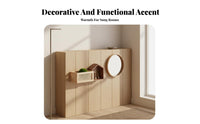 House-Shaped Shelf with Basket Japanese Design Wall-Mounted Organizer Shelf with Hooks Multi-Functional Entryway Organizer for Families, Hallway