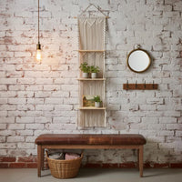Macrame Wall Shelf Space Saving Macrame Hanging Shelf Tassels