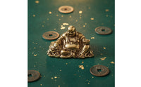 Laughing Buddha Statue Abundance Brass Ornament Wealth for Office Desk