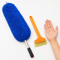 RV Wash Mop, Car Wash Brush for RV Truck SUV, Long Handle Chenille Microfiber Car Wash Mop, Telescopic 70-85cm Stainless Steel Handle