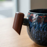 Hammered Ceramic Mug Sturdy Japanese Design Tea Cup Heat-Resistant for Hotel