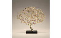 Tree Ornament with Crystal Sculptural Tabletop Decor Upscale for Entryway