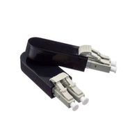 Shielded Fiber Optical Loopback Adapter with Dust Caps Reusable Duplex LC Loopback Device Easy to Use Compact for Network Technicians, Bench Testing
