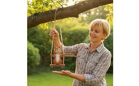 Swinging Squirrel Statue Weatherproof Squirrel on Swing Figurine Whimsical Accent Outdoor Decoration for Yard