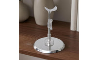 Stainless Steel Upright Doll Holder Clear Base Adjustable Doll Stand Transparent