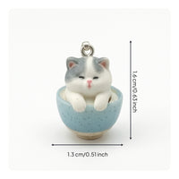 Cat Pendant charm Cute Kitten Pendant  Whimsical Cat Charm for Women, Girls, Gift, Everyday Wear