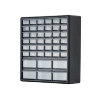 Plastic Parts Storage Cabinet Black Finish for Electronics Bench, Craft Room