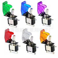 ASW-07D Illuminated Toggle Switch for Car Modification, 12V, Red/Blue LED Fog Light Switch