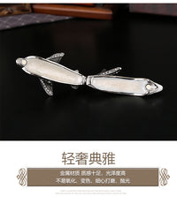 新款仿真镶钻鲨鱼首饰盒珐琅彩合金饰品收纳盒家居摆件金属工艺品