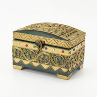 Jewelry Box with Hinged Lid Vintage Wooden Jewelry Box Stylish for Tabletop
