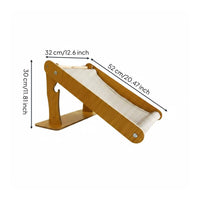 Wooden Cat Scratcher Wear-Resistant Wooden Cat Scratching Ramp Space-Saving Pet Accessory for Cats