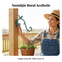 Cast Metal Avian Hook Multi Functional Cast Iron Wall Simple Installation to Install Decorative Plant Hanger for Outdoor