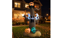 Lighted Inflatable Spooky Tree with Ghosts Bright Halloween Inflatable Tree Giant Garden Decoration Sturdy for Yard