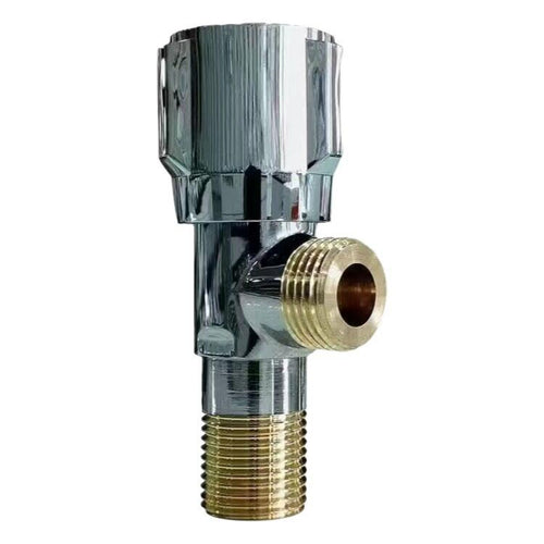 Angle Stop Valve, Double Outlet Triangle Valve, 304 Stainless Steel, Shut-closed, Hot and Cold Water, Universal Connection, Bathroom and Kitchen Plumbing
