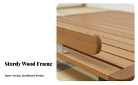 pure Wood Construction Headboardless Slatted Frame Mortise and Tenon Joinery foundation Bed Lowsilhouette Bedroom Furniture Space-Saving for Guesthouse Owners, partners, Homeowners, Small Apartment, Studio Flat, Guest Room