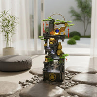 Feng Shui Water Feature with Crystal Ball Tranquil Atmosphere Floor Standing Water Feature Resin Construction Indoor Waterfall Feature