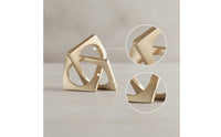 Geometric Sculpture Metal Abstract Sculpture Modern for Living Room, Entryway