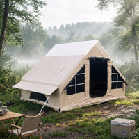 Blackout Inflatable Tent with Mesh Openings Easy Setup Inflatable Tent Spacious Windproof for Backyard
