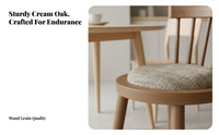 Padded Posterior Wooden Chair Northern European & Design Dining Room Seating Minimalist Look Sturdy Frame for Restaurant Owners